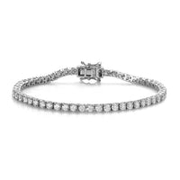 Moissanite 4.90 ctw Tennis Bracelet, Platinum Over Sterling Silver Bracelet, Moissanite Jewelry, Gifts For Her (6.50 In)