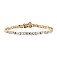 Moissanite 4.90 ctw Tennis Bracelet, Platinum Over Sterling Silver Bracelet, Moissanite Jewelry, Gifts For Her (6.50 In)