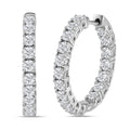 Doorbuster Moissanite Inside Out Hoop Earrings in Platinum Over Sterling Silver 3.75 ctw - Sticky add to cart bar