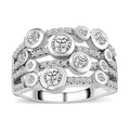 Doorbuster Moissanite Ring in Platinum Over Sterling Silver (Size 10.0) 1.30 ctw - Sticky add to cart bar