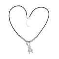 Heavy Industry Sweater Chain Long Rabbit Necklace 33.5-35.5 Inches in Silvertone - Sticky add to cart bar