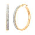 Polvere Di Stelle Italian 10K Yellow and White Gold Hoop Earrings 2.10 Grams - Sticky add to cart bar