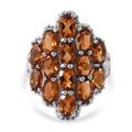 Santa Ana Madeira Citrine Cluster Ring in Platinum Over Sterling Silver 5.90 ctw - Sticky add to cart bar