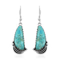 Santa Fe Style Turquoise Earrings in Sterling Silver 1.75 ctw - Sticky add to cart bar