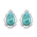 Santa Fe Style Turquoise Earrings in Sterling Silver 1.25 ctw - Sticky add to cart bar