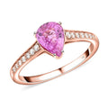 Certified & Appraised Iliana 18K Rose Gold AAA Madagascar Pink Sapphire and SI Diamond Ring (Size 10.0) 1.30 ctw - Sticky add to cart bar