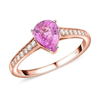 Certified & Appraised Iliana 18K Rose Gold AAA Madagascar Pink Sapphire and SI Diamond Ring (Size 10.0) 1.30 ctw