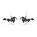 Santa Fe Style Multi Gemstone Horse Earrings in Sterling Silver 6.15 ctw - Sticky add to cart bar