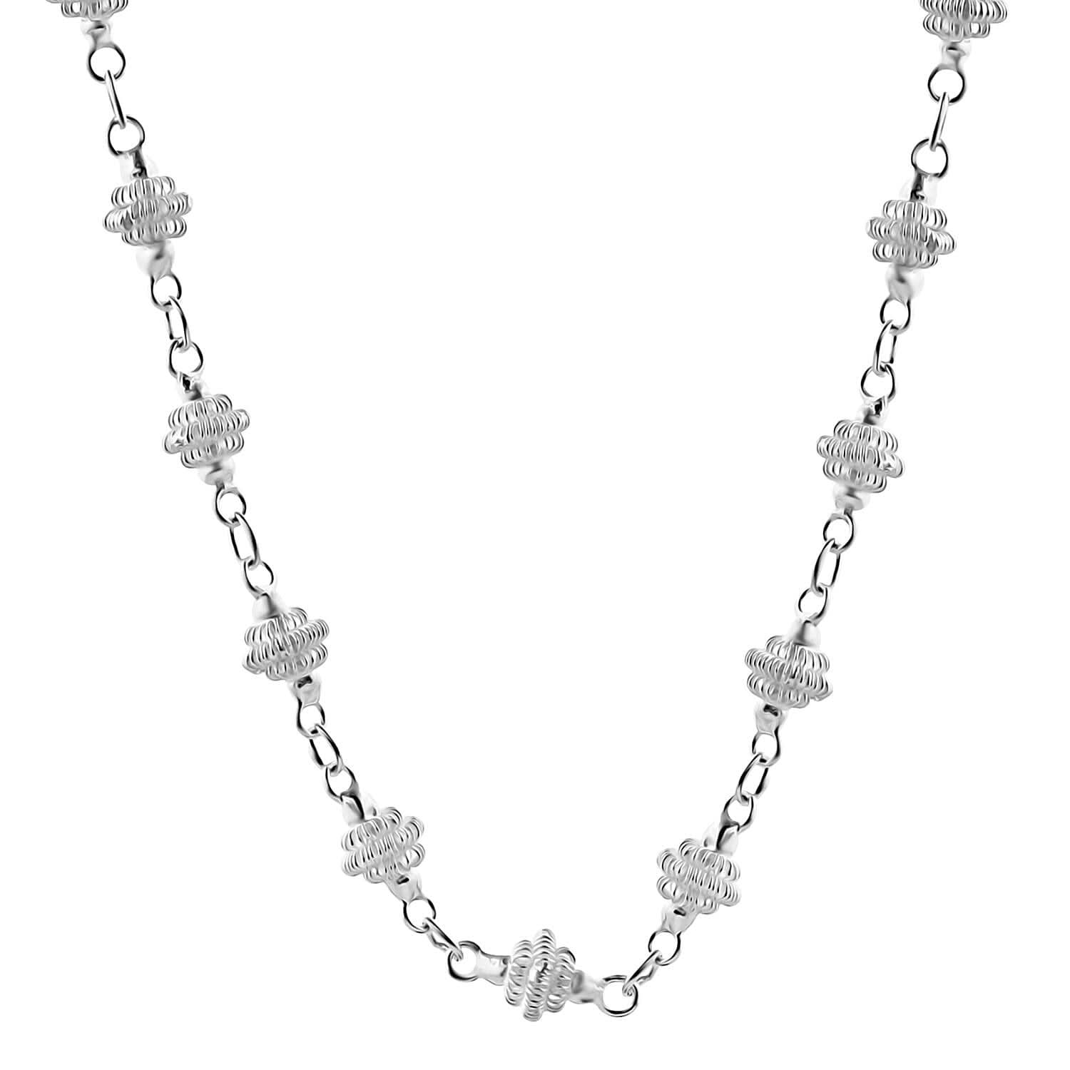 Bali Legacy Sterling Silver Station Necklace 18-20 Inches 13.10 Grams