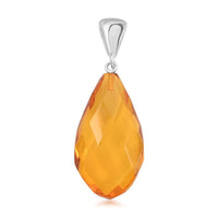 Baltic Amber Pendant in Sterling Silver