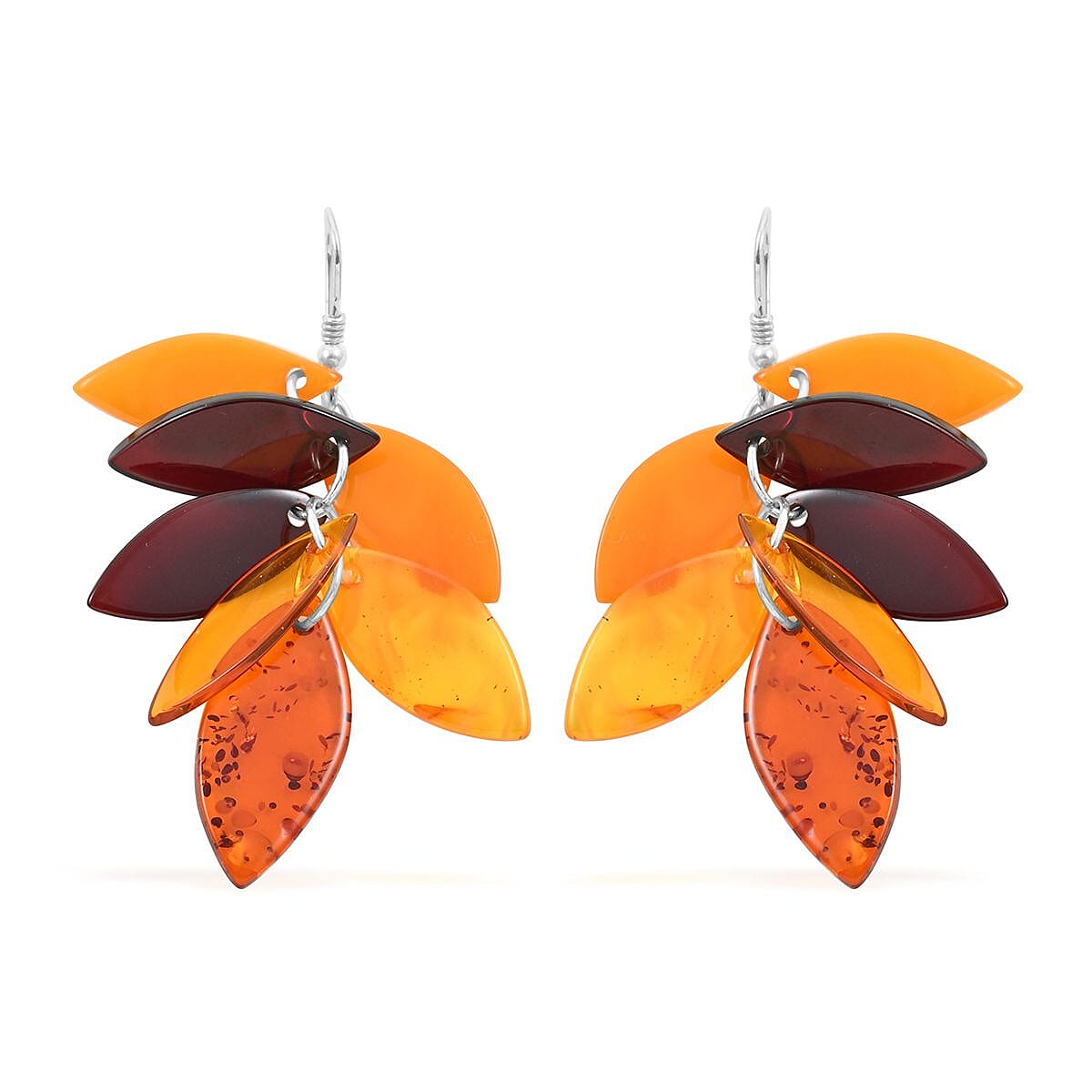 Amber Earrings in Sterling Silver