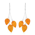 Baltic Amber Autumn Leaf Drop Earrings - Sticky add to cart bar
