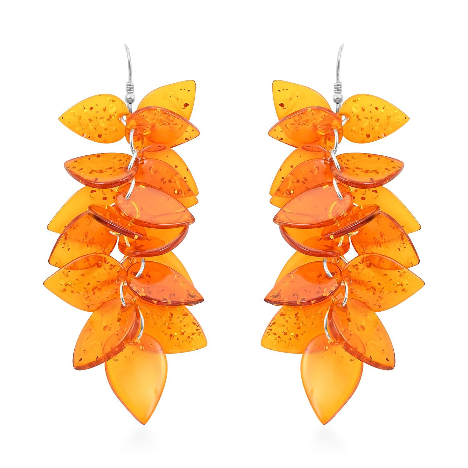 Baltic Amber Autumn Cascade Earrings