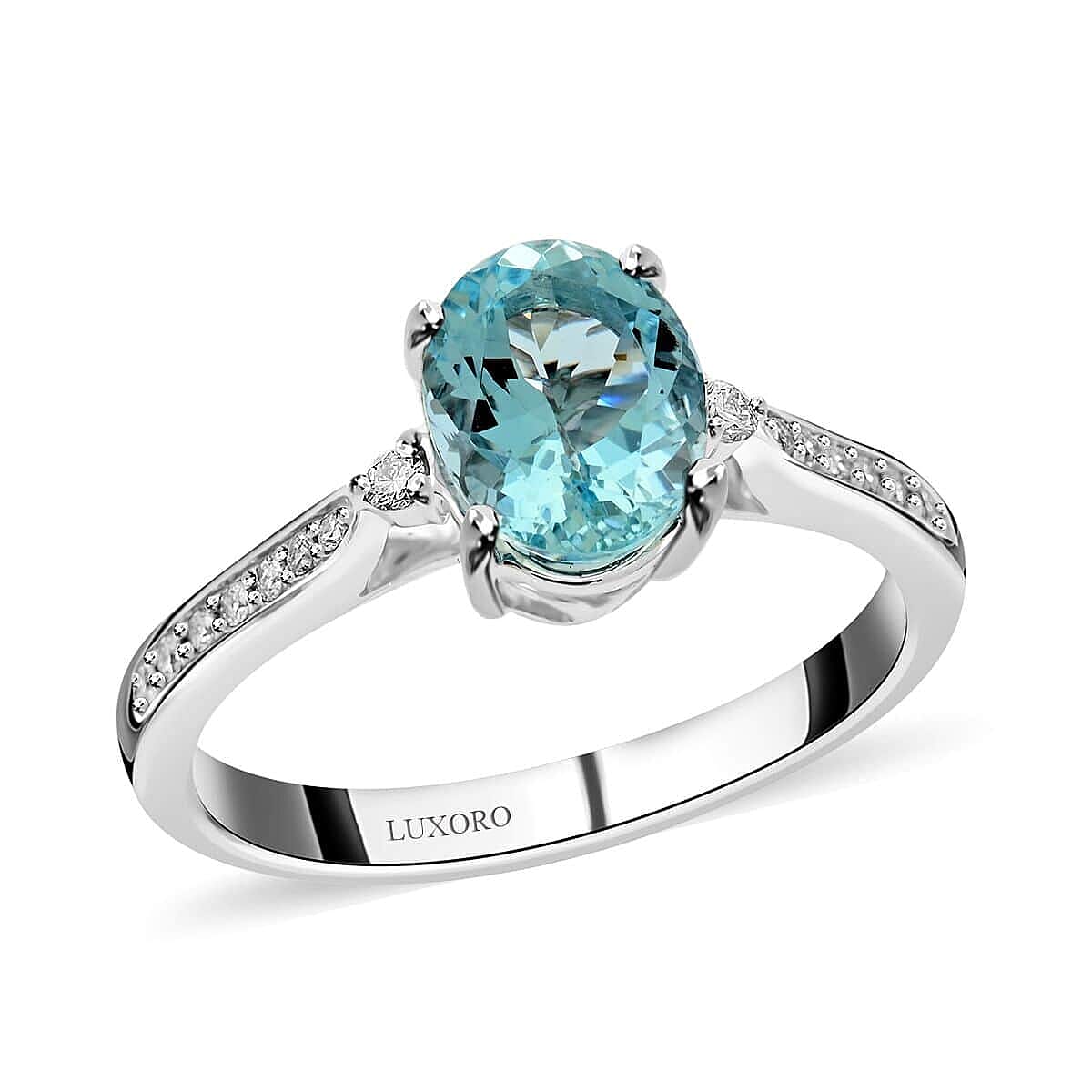Luxoro Santa Maria Aquamarine, Diamond Blue Serenity Ring