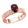 Luxoro 14K Rose Gold AAA Ouro Fino Rubellite Solitaire Ring (Size 10.0) 1.00 ctw - Sticky add to cart bar