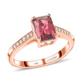 Certified & Appraised Luxoro 14K Rose Gold AAA Ouro Fino Rubellite, Diamond (G-H, I2) Ring (Size 10.0) 1.50 ctw - Sticky add to cart bar
