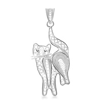 Artistry Tarakashi Collection Cat Pendant without Chain in Sterling Silver 1.75 Grams