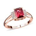 Luxoro 14K Rose Gold AAA Ouro Fino Rubellite and G-H I2 Diamond Ring (Size 10.0) 1.80 ctw - Sticky add to cart bar