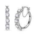 Moissanite Hoop Earrings in Vermeil Yellow Gold Over Sterling Silver 4.65 ctw - Sticky add to cart bar