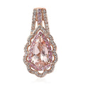 Marropino Morganite and Multi Gemstone Pendant in Vermeil Rose Gold Over Sterling Silver 2.10 ctw - Sticky add to cart bar