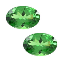 AAAA Tsavorite Garnet Set of 2 (Ovl 6.5x4.5 mm) 1.20 ctw Loose gemstone