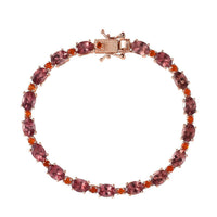 Premium Blush Apatite and Blue Apatite Bracelet in Vermeil Rose Gold Over Sterling Silver (7.25 In) 15.65 ctw