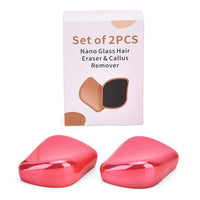 Beautech 2pcs Set Crystal Hair Eraser & Dead Skin Remover - Pink (3.93"x2.5"x1.38")