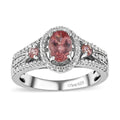 Blush Apatite, Champagne and White Zircon Ring in Platinum Over Sterling Silver (Size 10.0) 1.40 ctw - Sticky add to cart bar