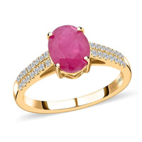 Certified & Appraised Luxoro 14K Yellow Gold AAA Montepuez Ruby, Diamond (G-H, I2) Ring (Size 10.0) (3.68 g) 2.35 ctw