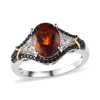 AAA Santa Ana Madeira Citrine and Multi Gemstone Ring in Vermeil YG and Platinum Over Sterling Silver (Size 10.0) 3.00 ctw