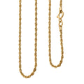 22K Yellow Gold Rope Chain Necklace 20 Inches 1.15 Grams - Sticky add to cart bar