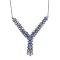 Tanzanite Y-Shape Necklace 18 Inches in Platinum Over Sterling Silver 10.35 ctw - Sticky add to cart bar