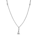Doorbuster Platinum Over Sterling Silver Link Chain Tassel Necklace (20 Inches) (10.40 g) - Sticky add to cart bar