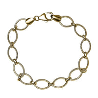 Doorbuster Platinum Over Sterling Silver Fancy Link Chain Bracelet (7.25 In) 7.00 Grams