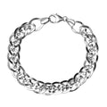 Doorbuster Platinum Over Sterling Silver Fancy Cain Bracelet (7.25 In) 16.60 Grams - Sticky add to cart bar