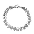 Doorbuster Platinum Over Sterling Silver Fancy Chain Bracelet (7.25 In) (14.30 g) - Sticky add to cart bar