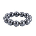 Hematite 715.00 ctw Beaded Stretch Bracelet - Sticky add to cart bar