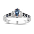 Santa Maria Aquamarine and Multi Gemstone Ring in Vermeil YG and Platinum Over Sterling Silver 0.50 ctw - Sticky add to cart bar