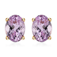 Luxoro 14K Yellow Gold AAA Martha Rocha Kunzite Stud Earrings 2.25 ctw