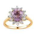 Luxoro 14K Yellow Gold AAA Martha Rocha Kunzite, Diamond (G-H, I3) (0.55 cts) Ring (Size 7.0) 3.15 ctw - Sticky add to cart bar