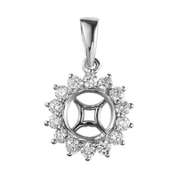 Rhapsody 950 Platinum E-F VS Diamond Mounting Pendant 0.10 ctw