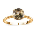 Luxoro 10K Rose Gold Premium Brazilian Heliodor and G-H I2 Diamond Sunburst Ring (Size 10.0) 2.65 ctw - Sticky add to cart bar