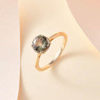 Luxoro 10K Rose Gold Premium Brazilian Heliodor and G-H I2 Diamond Sunburst Ring (Size 10.0) 2.65 ctw