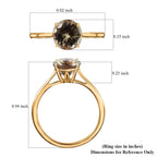 Luxoro 10K Rose Gold Premium Brazilian Heliodor and G-H I2 Diamond Sunburst Ring (Size 10.0) 2.65 ctw