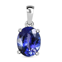 Rhapsody 950 Platinum AAAA Tanzanite Solitaire Pendant 5.40 ctw