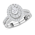 14K White Gold G-H SI1-SI2 Diamond Bridal Set (Size 7.0) 4.10 Grams 1.00 ctw - Sticky add to cart bar