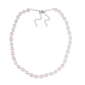 Freshwater Pearl Necklace 18-21 Inches in Rhodium Over Sterling Silver - Sticky add to cart bar