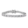 White Zircon Bracelet in Platinum Over Sterling Silver (6.50 In) 9.00 ctw - Sticky add to cart bar