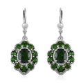 TLV Chrome Diopside Lever Back Earrings in Platinum Over Sterling Silver 5.30 ctw - Sticky add to cart bar