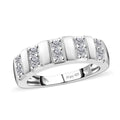 Moissanite Ring in Platinum Over Sterling Silver (Size 9) 0.30 ctw - Sticky add to cart bar